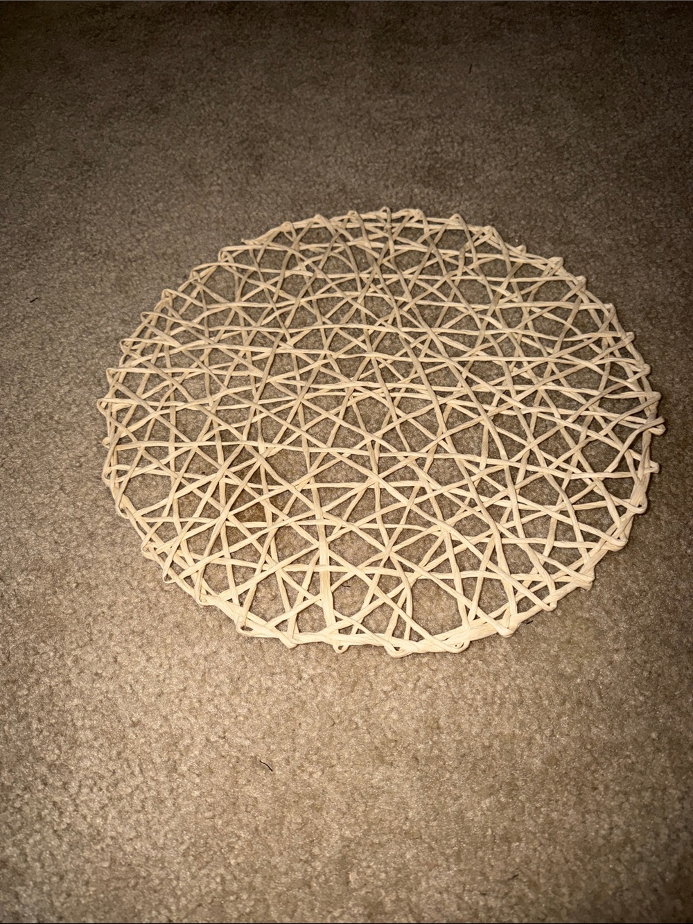 Woven Round Placemat - Natural Cream